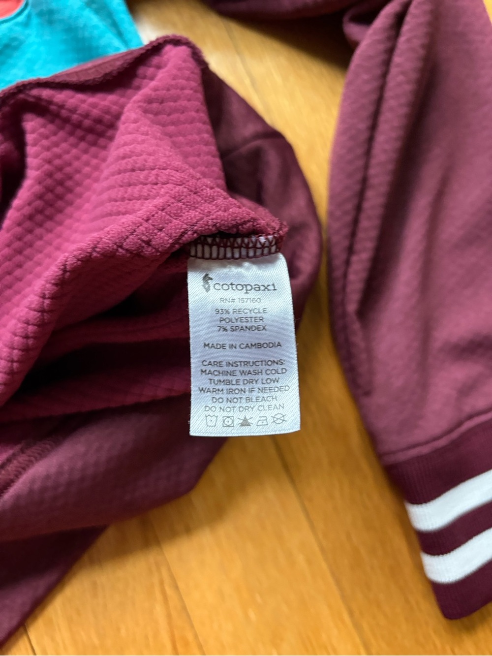 Cotopaxi Women’s Bandera Crewneck Sweatshirt Large Maroon Blue Orange - Picture 5 of 5